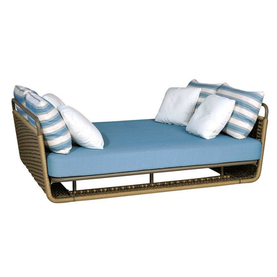 Boş zaman Açık Veranda Mobilya Havuz Şezlong Dokuma Halat Daybed