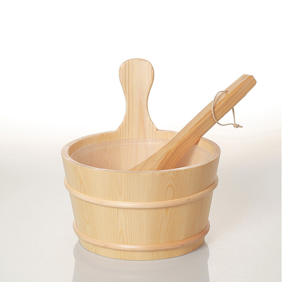 1.3CM Kalınlık 4L 5L 6L Çam Kovası, Alttan Sauna Kovası