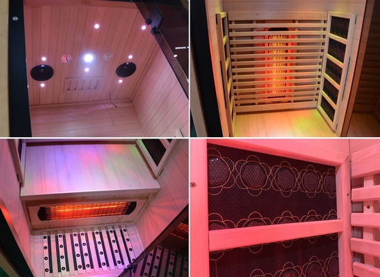 Yarım Vücut 100KG için Şekil Odası Uzak Kızılötesi Sauna Spa Fin Mini Sauna