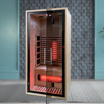 Yarım Vücut 100KG için Şekil Odası Uzak Kızılötesi Sauna Spa Fin Mini Sauna