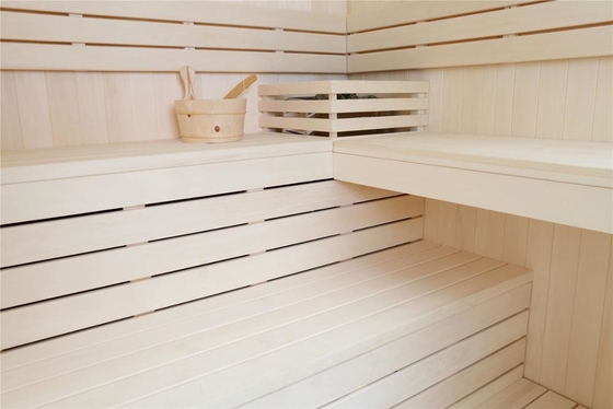 Büyük Boy CE Buharlı Kuru Sauna Kombinasyon Evi Aile 4 Kişilik Sedir Sauna