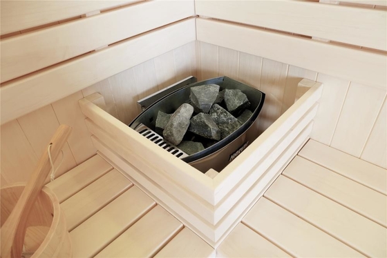 Büyük Boy CE Buharlı Kuru Sauna Kombinasyon Evi Aile 4 Kişilik Sedir Sauna