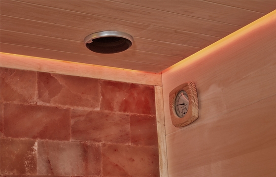Ahşap Aspen Reder Harvia Taş Tuz Sauna Odası Taşınabilir Kuru Sauna Odası Dış Mekan
