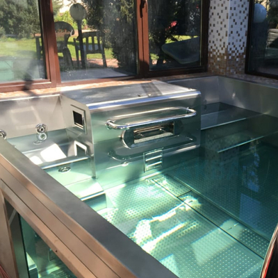 Güzel Hidromasaj Bahçe Metal Çerçeve modüler yeraltı havuzu Swim Spa Lüks 12x24 Yeraltı Havuzu
