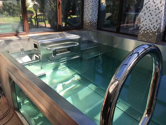 Güzel Hidromasaj Bahçe Metal Çerçeve modüler yeraltı havuzu Swim Spa Lüks 12x24 Yeraltı Havuzu