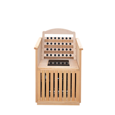 Kızılötesi Yarım Vücut Geleneksel Sauna Tek Kişilik Taşınabilir Kabin Ev İçin 0.9kw