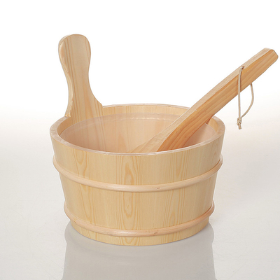 1.3CM Kalınlık 4L 5L 6L Çam Kovası, Alttan Sauna Kovası