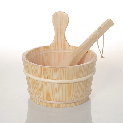1.3CM Kalınlık 4L 5L 6L Çam Kovası, Alttan Sauna Kovası