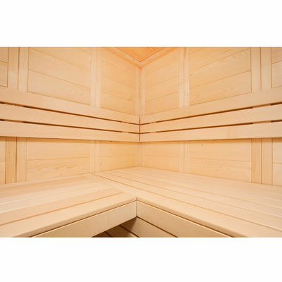 8kw Geleneksel Buhar Sauna Odası Kapalı Katı Nordic Ladin SS menteşeleri