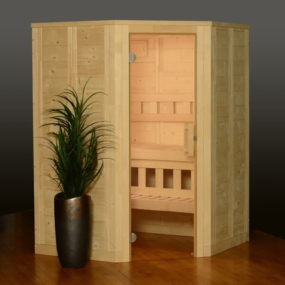 6kw Geleneksel Kuru Sauna Odası ETL 2 Kişilik Nordic Ladin Buharlı Sauna Odası