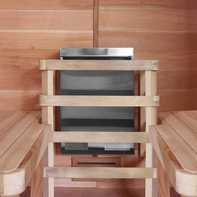 Geleneksel Trend Portatif Sauna Katı Kırmızı Sedir Buharlı Sauna Odası 2 Kişilik