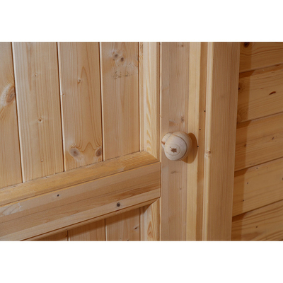 Açık İskandinav Ladin Ahşap 6 Kişilik Uzak Kızılötesi Sauna Kabin Geleneksel
