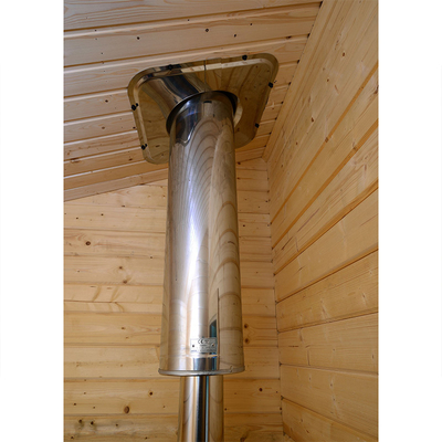 Açık İskandinav Ladin Ahşap 6 Kişilik Uzak Kızılötesi Sauna Kabin Geleneksel