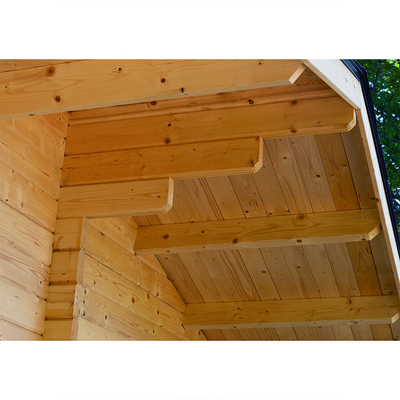 Açık İskandinav Ladin Ahşap 6 Kişilik Uzak Kızılötesi Sauna Kabin Geleneksel